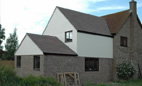 Two storey extension to
detached house